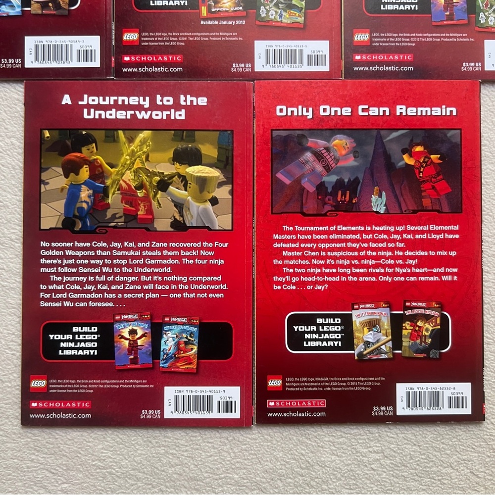 Ninjago Lego Paper Books Set of 5 The Quest For The Crystal Scholastic - Picture 9 of 9